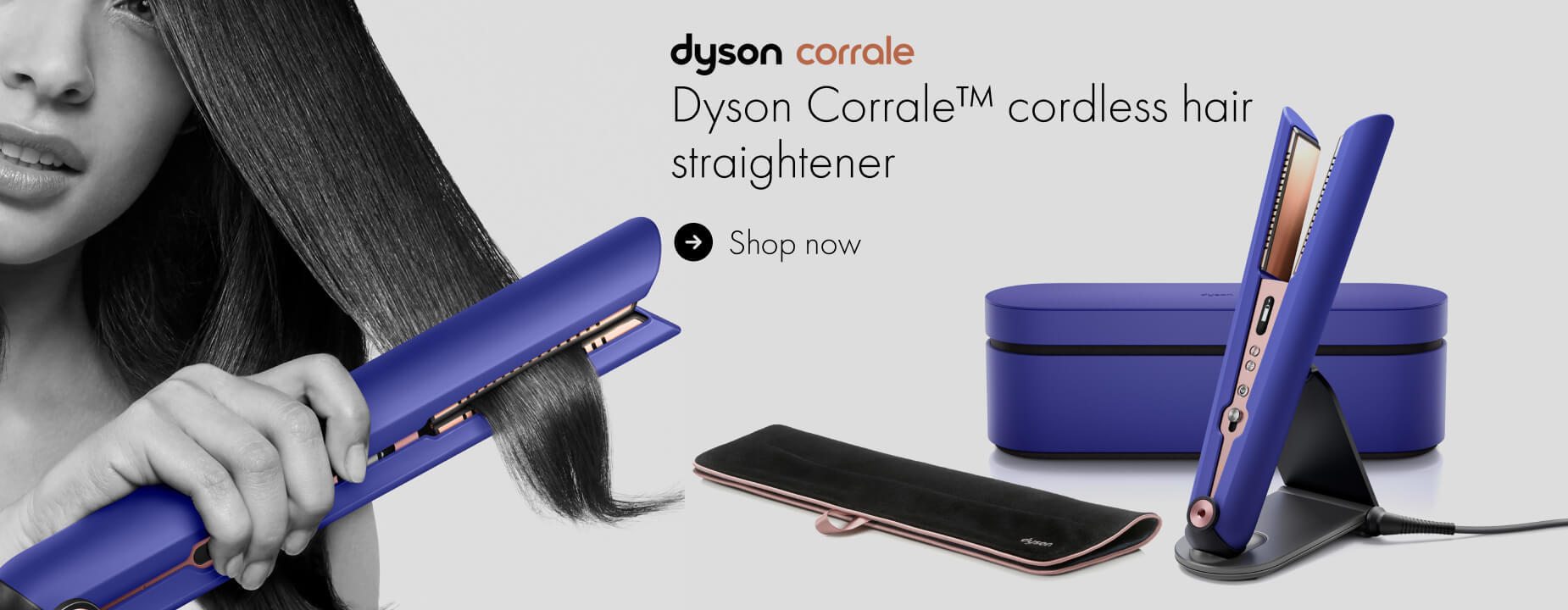 Dyson Corrale Straightener with Presentation Case in Vinca Blue and Ros